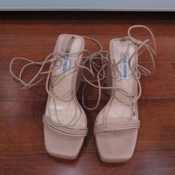 Steve Madden Lace Up Platform Sandals - Picture 2 of 9